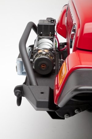 Jeep Wrangler Front Winch Bumpers - Body Armor 4x4 - Steel with Integrated Winch Plate - Black - `87-`06